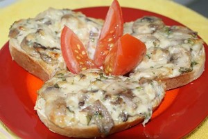 Бутерброды с грибами